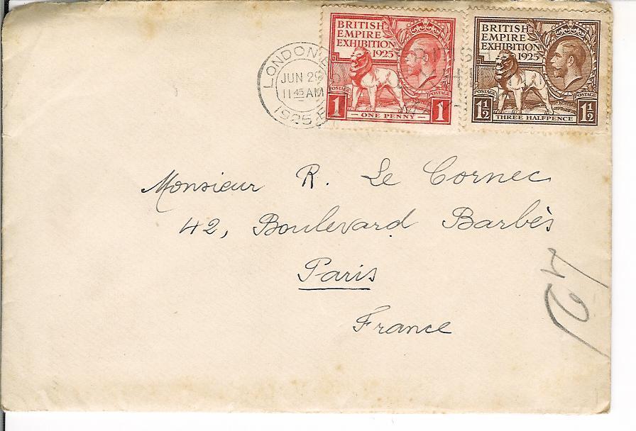Grande-Bretagne YT 173 Et 174 Sur Lettre Pour La France - Covers & Documents