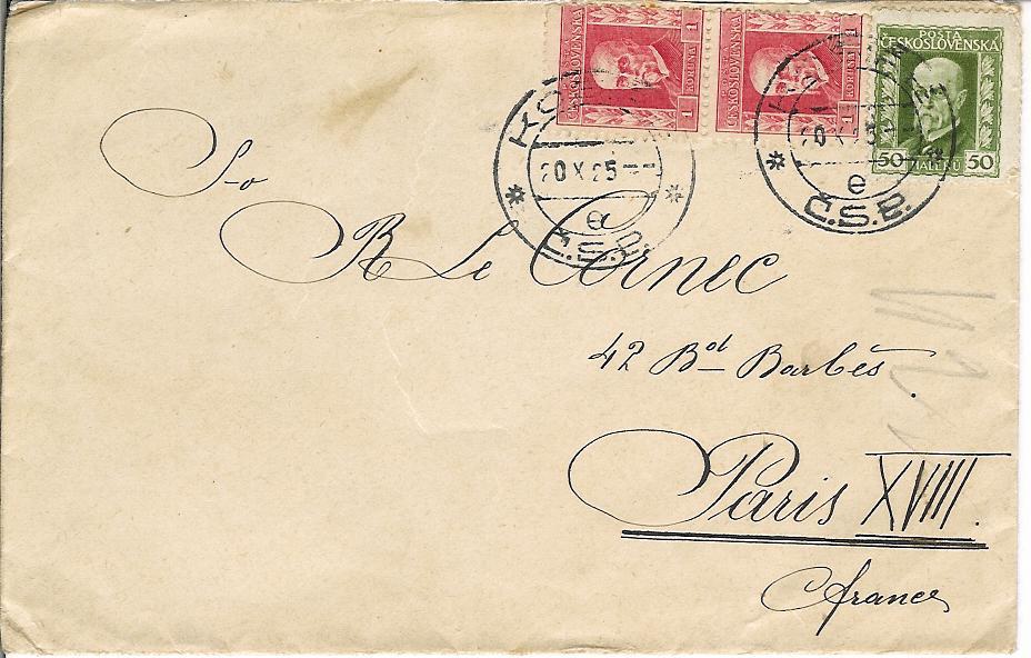 Tchécoslovaquie YT 193 Et 199 Sur Lettre à Destination De La France - Lettres & Documents