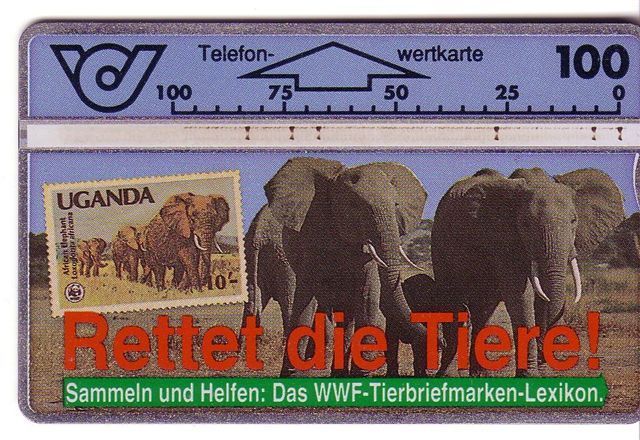 AUSTRIA - Elephant - Elefant - Elefante – Elefants - Elefantes- Elephants - Uganda Stamp With Panda Logo -  WWF - Jungle