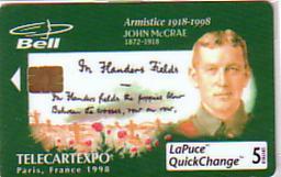 CANADA 1ERE GUERRE MONDIALE ARMISTICE JOHN MC RAE NSB MINT 1100 EX PRIVEE 5$ - Armee
