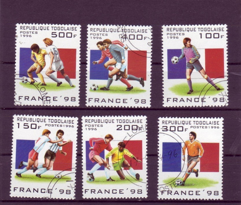 TOGO  N°1439/44  Oblitere    Cup 1998  Football  Soccer  Fussball - 1998 – France