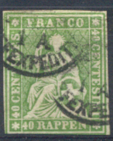 Lot N°3599  N°30c, Fil Vert, Coté 1100 Euros - Used Stamps