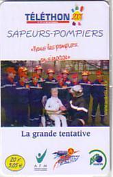 FRANCE  PRIVEE SAPEURS POMPIERS TELETHON 2001 LA GRANDE TENTATIVE 20F NSB MINT SUPERBE  RARE - Pompiers