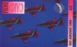 GB PRIVEE AVION PLANE RED ARROWS 1995 2£ RARE SUPERBE - Armee