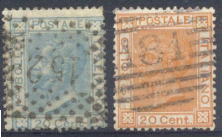 Lot N°3635  N°23a-24, Coté 5.50 Euros - Afgestempeld