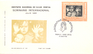 MENTAL HEALTH MENTAL DISEASES PSYCHIATRY PSYCHIATRIE ARGENTINE 1965 FDC 1 ENVELOPE - Médecine