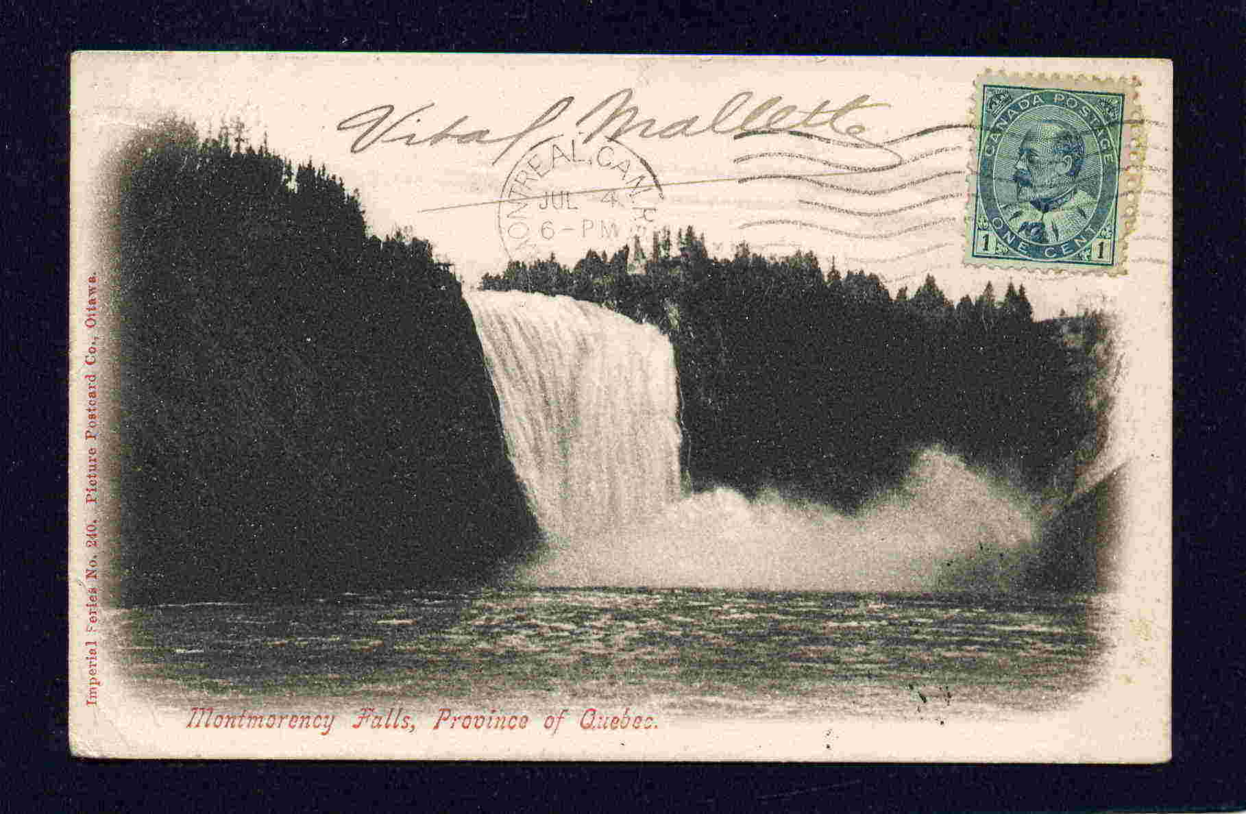 CANADA-QUEBEC PROVINCE-  MONTMORENCY FALLS 1905 - Chutes Montmorency