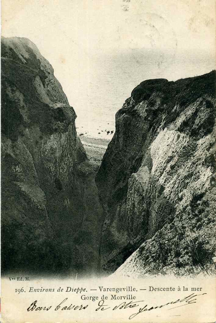 76 -VARENGEVILLE - GORGE DE MORVILLE -DESCENTE à La Mer - MARCHAND EDITEUR - N°196 - 1903 - Varengeville Sur Mer