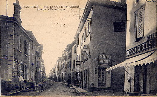 LA COTE  ST  ANDRE  RUE  DE LA REPUBLIQUE  1919 - La Côte-Saint-André