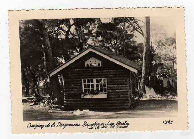 AO 831786 Roquebrune  Camping De La Dragonnière Le Chalet D'accueil  1956 - Roquebrune-Cap-Martin