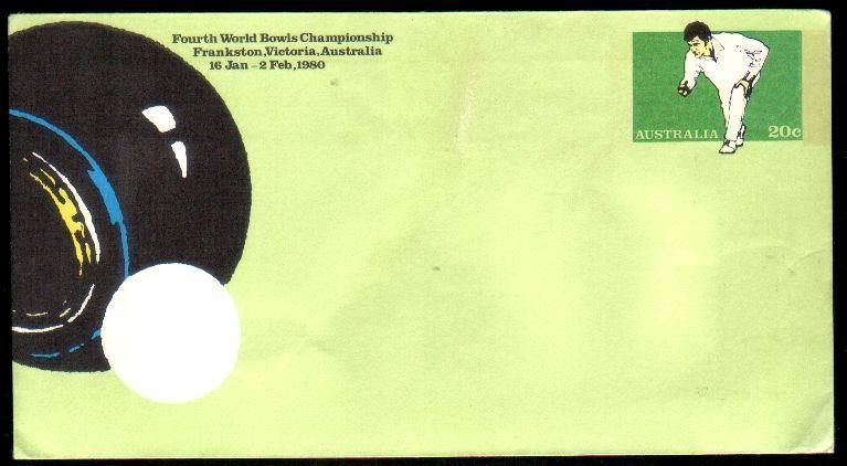 Australia 1980 Stationery Cover With Fourth World Bowls Championship. - Pétanque