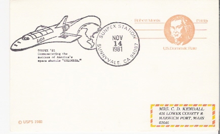 USA                         Cachet Spécial Sur Entier                      14.11.1981 - United States