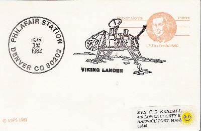 USA                         Cachet Spécial Sur Entier                      12.03.1982 - United States