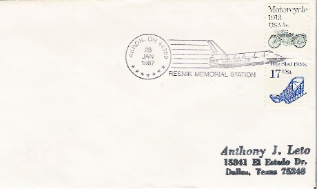 USA                        Cachet Spécial Sur Lettre           28.01.1987 - United States