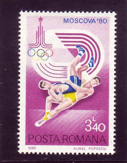 ROUMANIE   N° 3293   * * JO 1980  Lutte - Wrestling