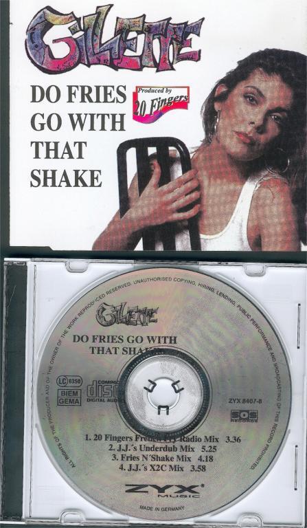 CD-GILLETTE; DO FRIES; GO WITH THAT SHAKE - Other & Unclassified