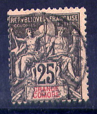 GRANDE COMORE Timbre N° 8 Chez Yvert TB 25 Centimes. Cote 15 Euros - Other & Unclassified