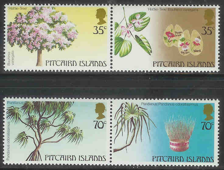 PITCAIRN 1983 MNH Stamp(s) Trees 234-237 #4753 - Trees
