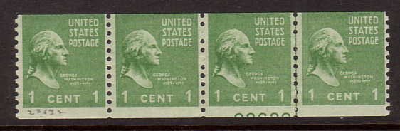 U.S. 839 X 4  LINE PAIR W/ Plate Number   ** - Errors, Freaks & Oddities (EFOs)