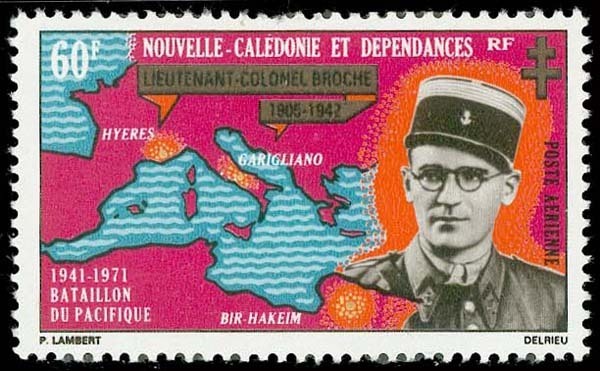 Nouvelle Calédonie (Y/T No, PA-121 - Bataillon Du Pacifique) [**] - Nuevos