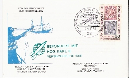 RFA                Cachet Spécial Sur Carte                                13.09.1968 - Europe
