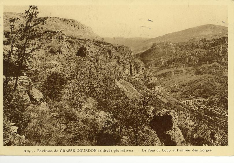 06 - Environs De Grasse-Gourdon - Le Pont Du Loup Et L'Entrée Des Gorges - CPA 1946 - Ed La Cigogne N° 2151 - Gourdon
