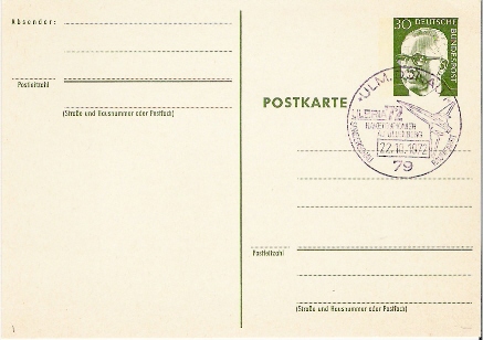 RFA                Cachet Spécial Sur Entier               22.10.1972 - Europe