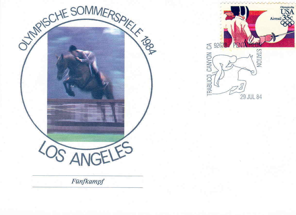 HIPPISME FDC USA 1984 JEUX OLYMPIQUES DE LOS ANGELES - Hippisme