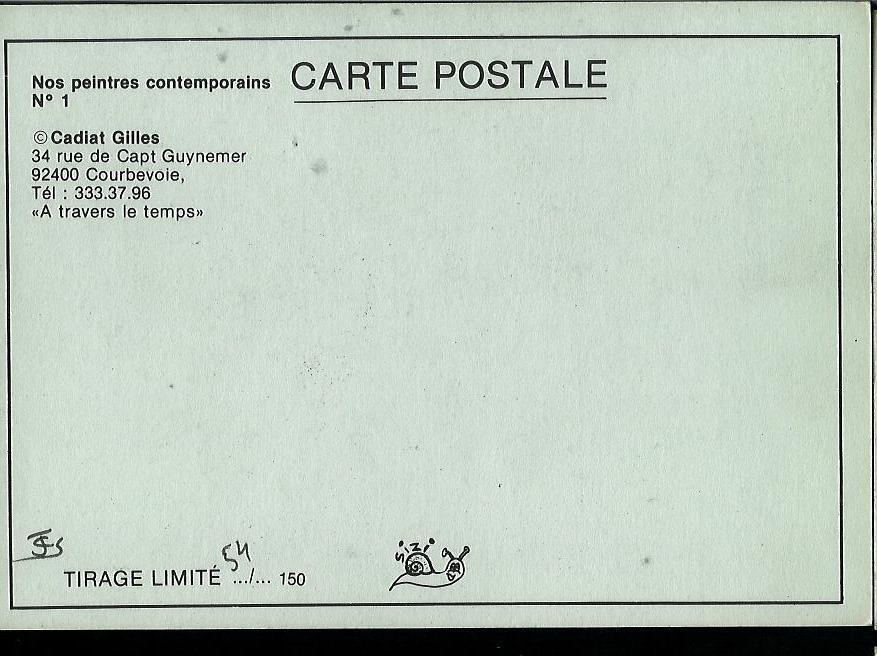 CP SIZI - NOS PEINTRES CONTENPORAINS - GILLES CADIAT 1985 - Sizi