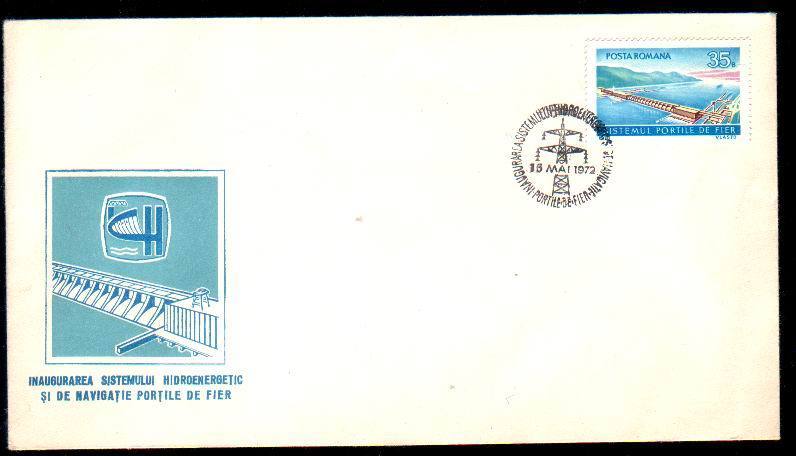 Romania 1972 FDC With Barrage. - Electricity
