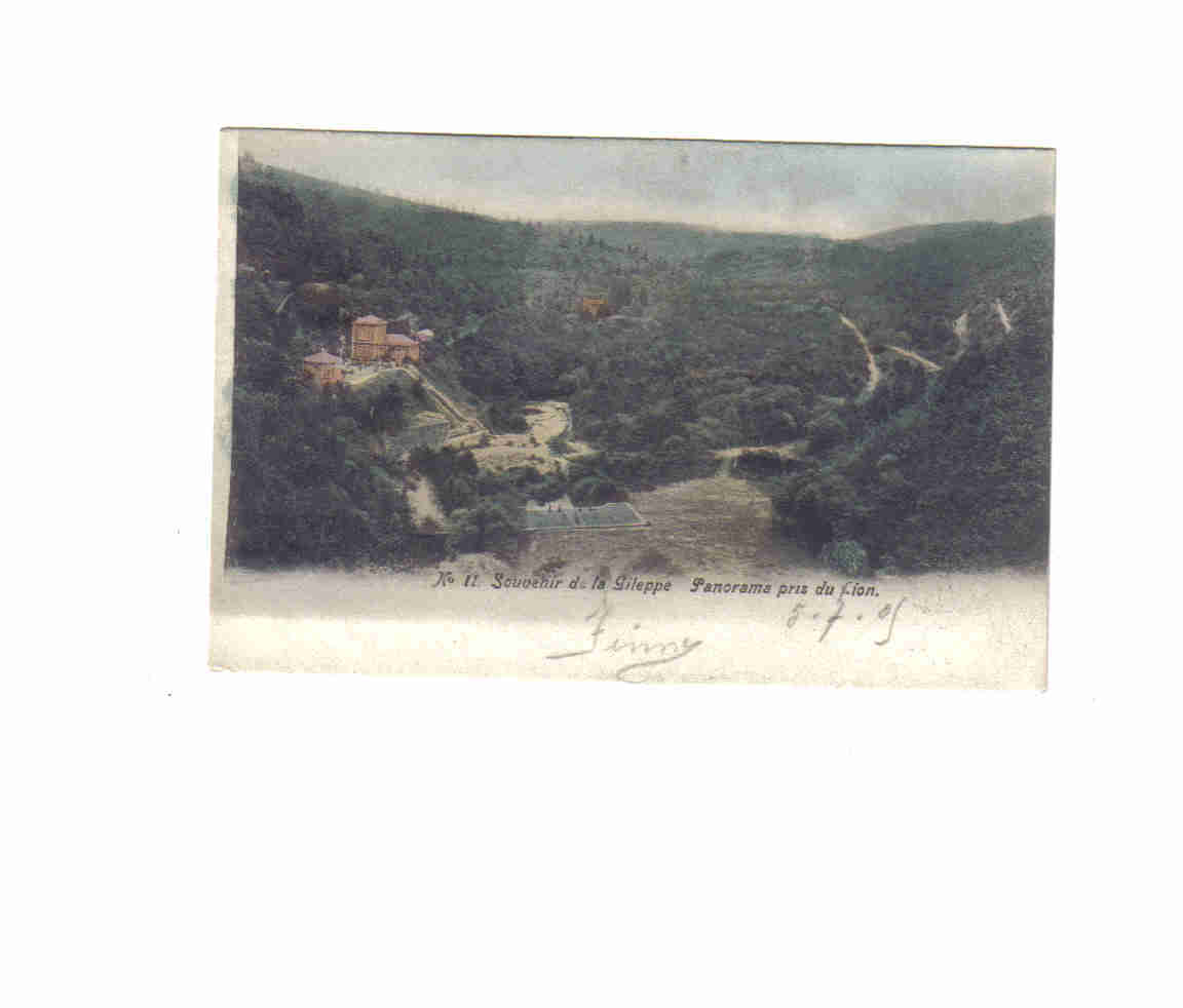 Souvenir De La Gileppe  Panorama 1905 Couleur - Gileppe (Barrage)