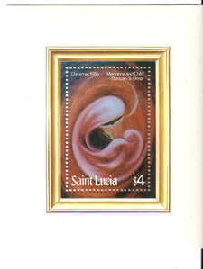 SAINTE LUCIE TABLEAU VIERGE A L ENFANT SC N°806   NEUF MNH** Q565 - St.Lucie (1979-...)