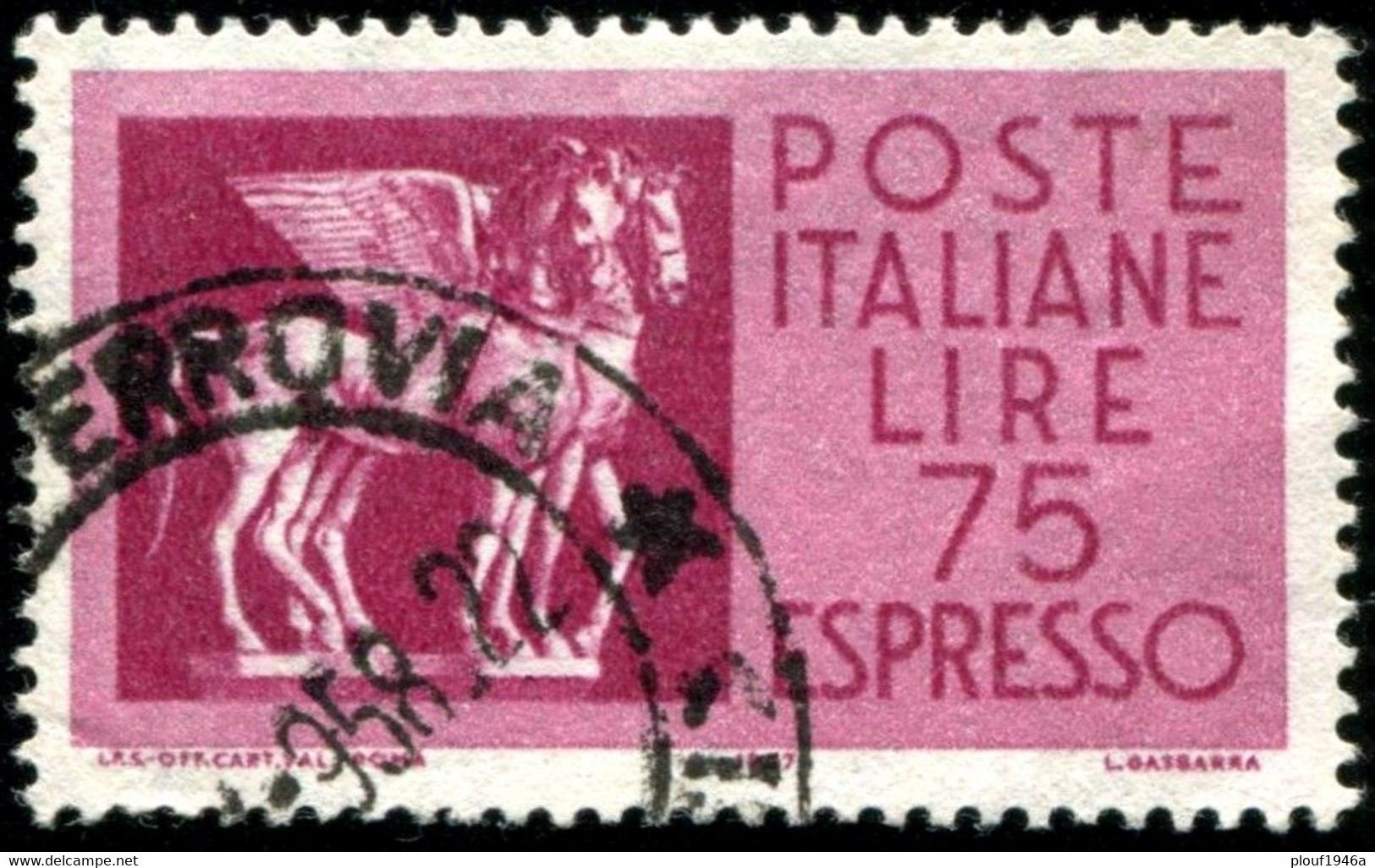 Pays : 247,1 (Italie : République) Yvert Et Tellier N° : Ex   43 (o) - Express/pneumatic Mail