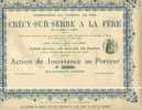 CIE DU CHEMIN DE FER DE CRECY SUR SERRE  A LA FERE  ( 1875 - 1876 ) - Railway & Tramway