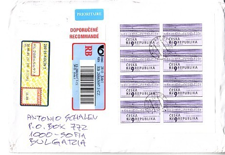 R- Cover  EUROPA  2001  CZECH Republic (sheet ) - Cartas & Documentos