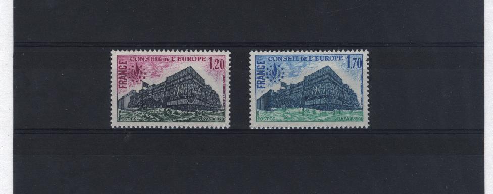 TIMBRES De SERVICE  -  1978 - Conseil De L'Europe N°58-59  Neuf Sans Charniére Cote 1.65 Euros - Mint/Hinged