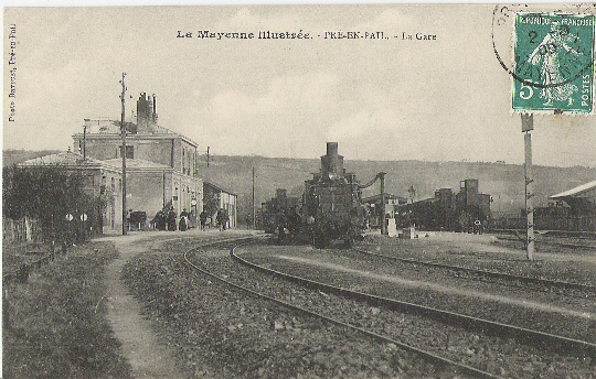 LA MAYENNE ILLUSTREE  PRE EN PAIL  LA GARE AVEC TRAIN - Pre En Pail