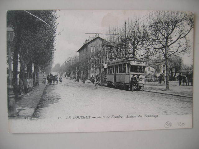 CARTE POSTALE CPA 93 LE BOURGET SEINE SAINT DENIS ROUTE DE FLANDRE STATION DES TRAMWAYS  TRAMWAY - Le Bourget