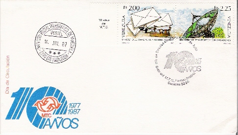 VENEZUELA / Cachet Sur LETTRE /  19.07.1987 - Sud America