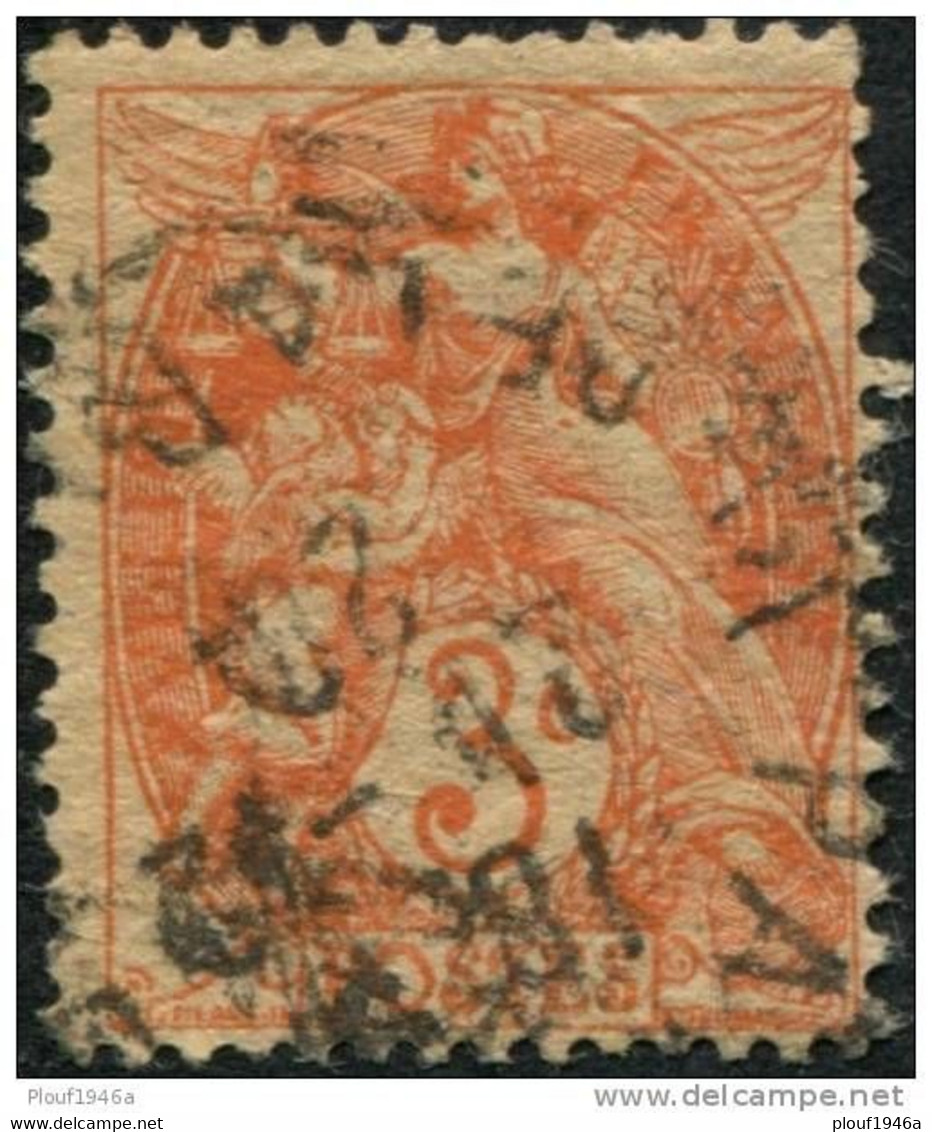 Pays : 189,03 (France : 3e République)  Yvert Et Tellier N° :  109 E (o) - 1900-29 Blanc