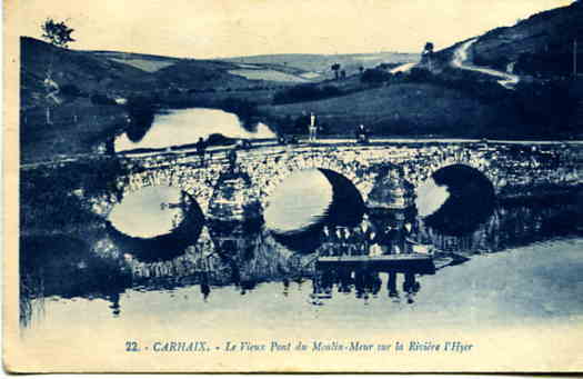 CARHAIX    Le Vieux Pont Du Moulin Meur Sur La Riviere L´hyer - Carhaix-Plouguer