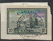 Sello Yvert Num 222 CANADA . Ferchador MONTREAL - Gebruikt