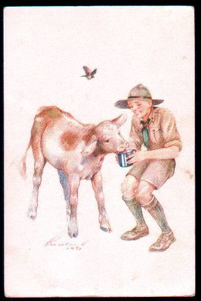 POST CARD With Scout  SCOUTISME,1931,very Nice. - Scouting