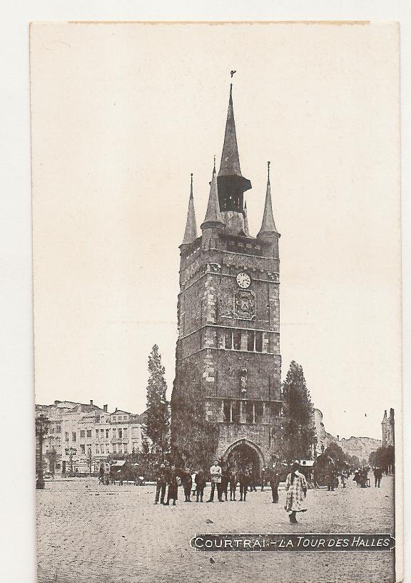 Kortrijk La Tours Des Halles Animé (a2075) - Kortrijk