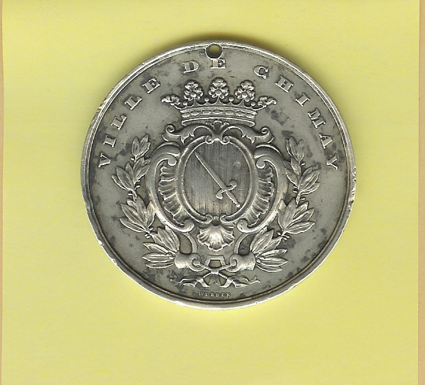 CHIMAY : Medaille En Argent - Festival De Musique Du 6 Juin 1869 - Signée Wurden - PIECE UNIQUE - Autres & Non Classés