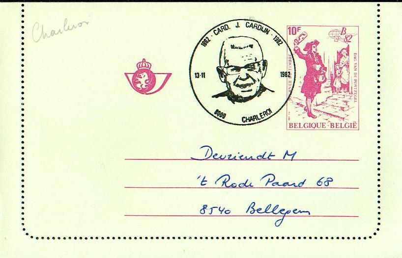 AP - Entier Postal - Carte-lettre N° 49 - Journée Du Timbre Et Lancement De L'exposition Belgica 1982 - 10,00 Fr Rouge - - Letter-Cards