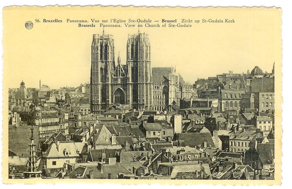 BRUXELLES Panorama - Vue Sur L'Eglise Ste-Gudule - Panoramische Zichten, Meerdere Zichten