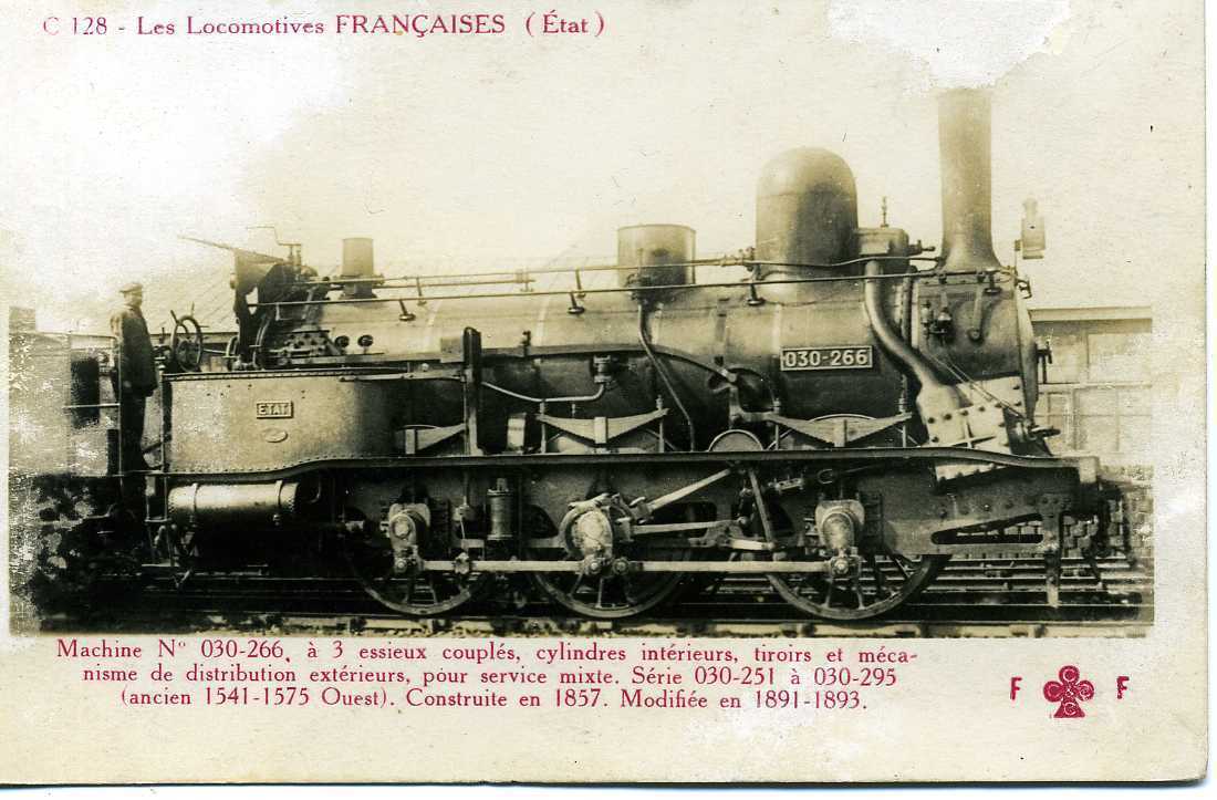 CHEMINS DE FER Les Locomotives Françaises Machine N° 030 266  C128 - Materiale