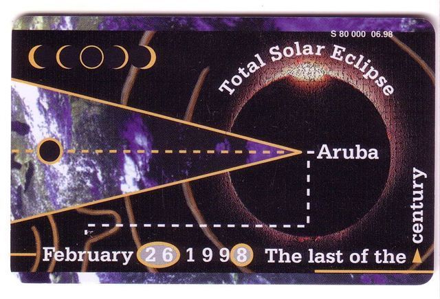 ARUBA - Total Solar Eclipse - Les éclipses De Soleil - Eclipse Total Du Soleil - Planet   # 2. (see Scan For Condition) - Aruba