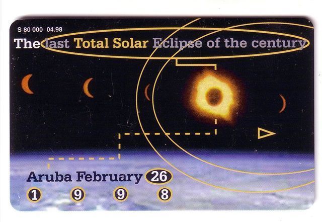 ARUBA - Total Solar Eclipse - Les éclipses De Soleil - Eclipse Total Du Soleil - Planet    # 1. (see Scan For Condition) - Aruba